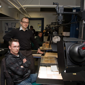 Manuscript digitisation team at Cambridge University Library